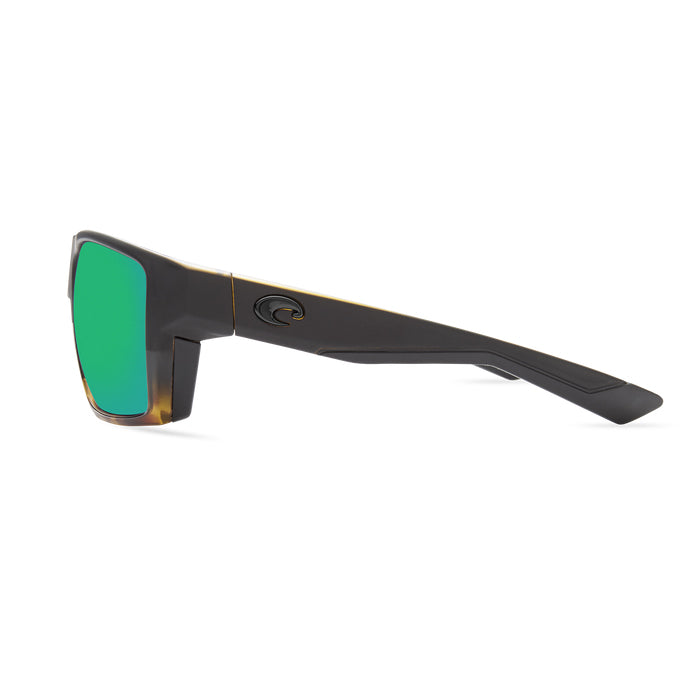 Costa del Mar BLOKE Green Mirror 580G - Matte Black/Shiny Tortoise Sunglasses