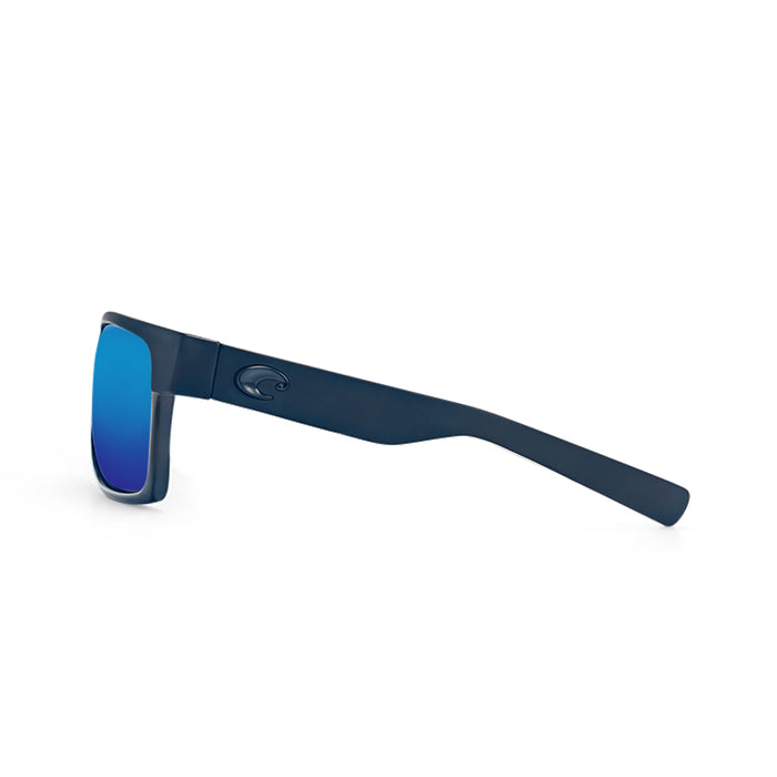 Costa del Mar HALF MOON Blue Mirror 580G - Shiny Black/Matte Black Sunglasses