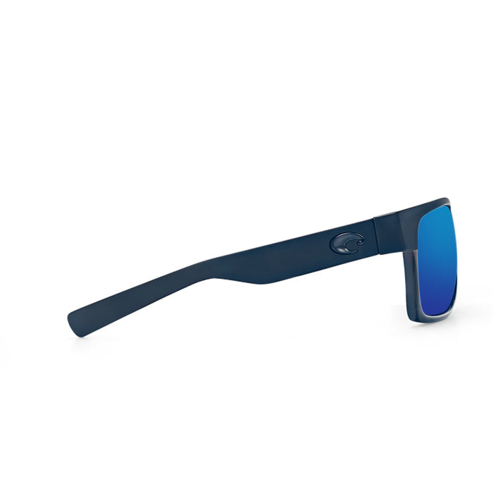 Costa del Mar HALF MOON Blue Mirror 580G - Shiny Black/Matte Black Sunglasses