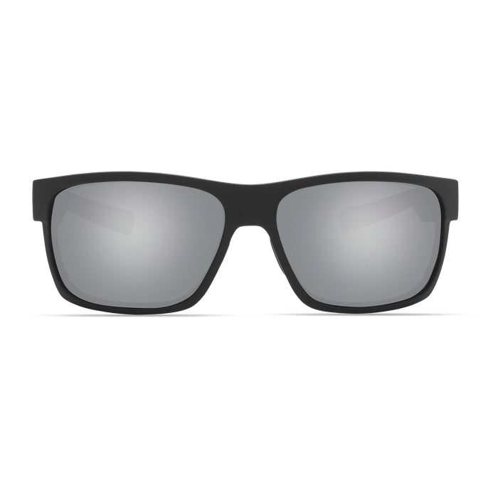 Costa del Mar HALF MOON Gray Silver Mirror 580G - Matte Black w/Green Logo Sunglasses