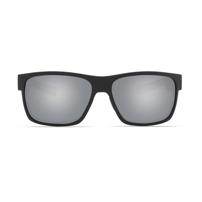 Costa del Mar HALF MOON Gray Silver Mirror 580G - Matte Black w/Green Logo Sunglasses