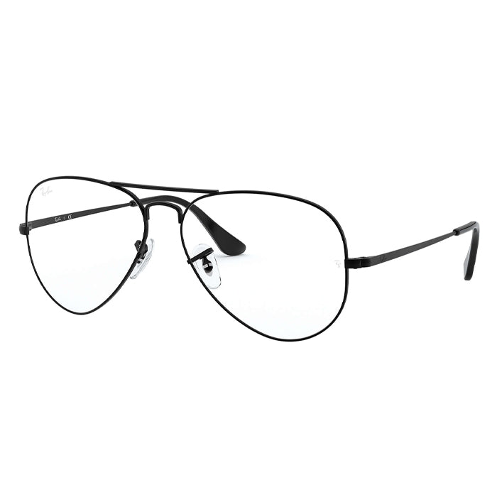 Rayban AVIATOR Matt Black - Clear Lens Eyeglasses Specs appeal Optical Miami