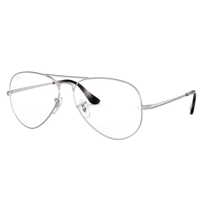 Rayban AVIATOR Matt Silver - Clear Lens Eyeglasses Specs Appeal Optical Miami