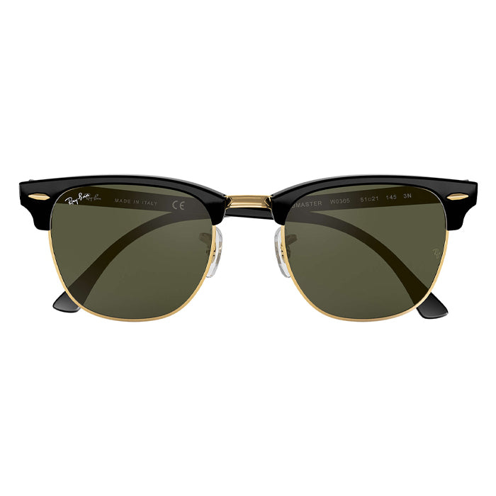 Rayban CLUBMASTER Black - Green Classic G-15 Sunglasses Specs Appeal Optical Miami Sunglasses