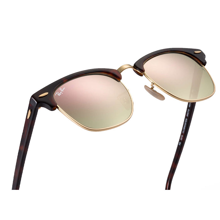 RaybanRayban CLUBMASTER Tortoise,Gold; Tortoise - Copper Flash Sunglasses Specs Appeal Optical Miami SunglassesCLUBMASTER Tortoise,Gold; Tortoise - Copper Flash Sunglasses
