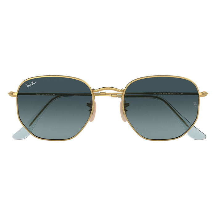 Rayban HEXAGONAL FLAT LENSES Gold - Blue Gradient Sunglasses Specs Appeal Optical Miami Sunglasses
