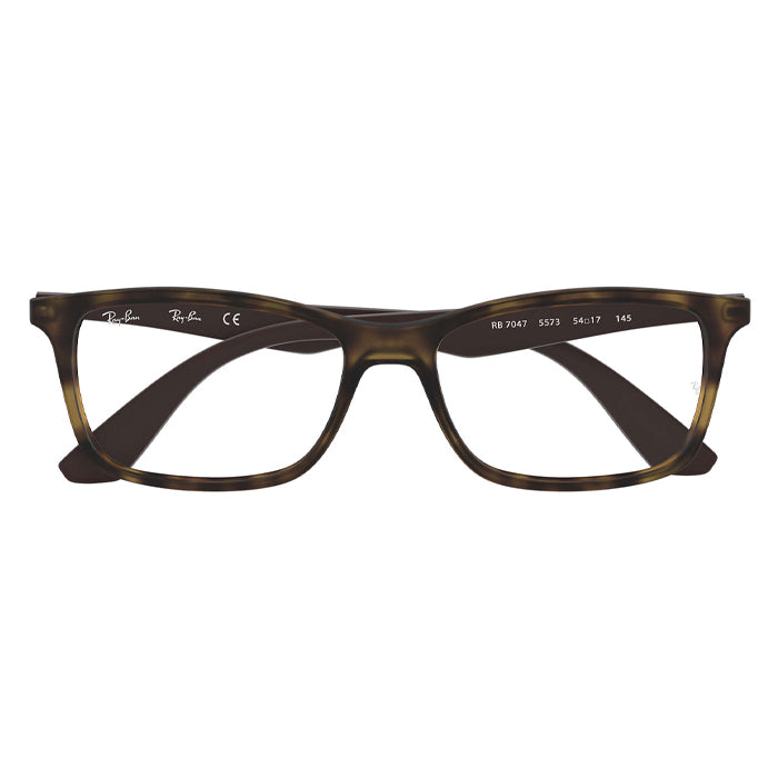 Rayban RX7047 Tortoise Brown - Clear Lens Eyeglasses Specs Appeal Optical Miami