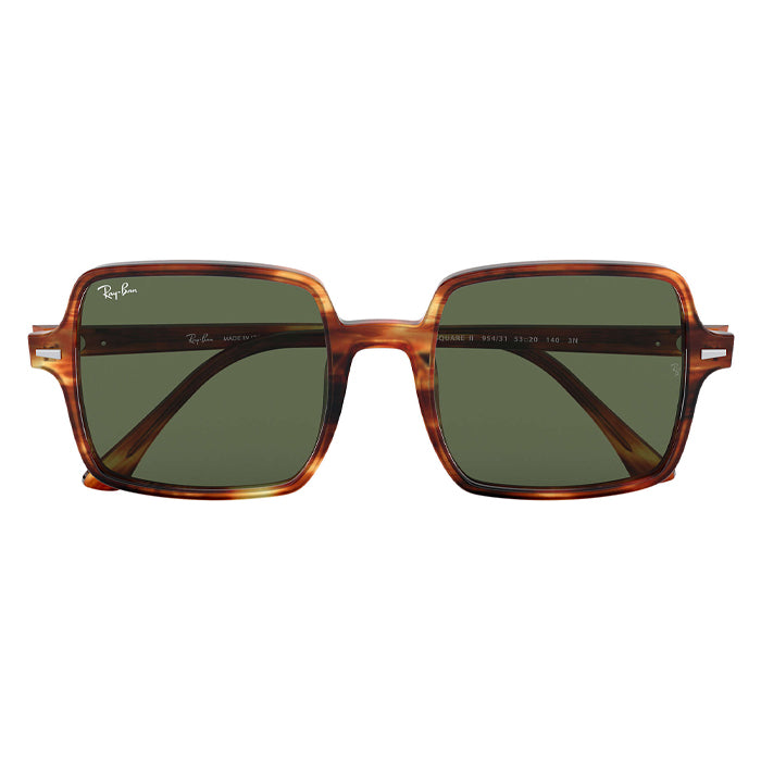 Rayban SQUARE II Tortoise - Green Classic G-15 Sunglasses Specs appeal Optical Miami Sunglasses