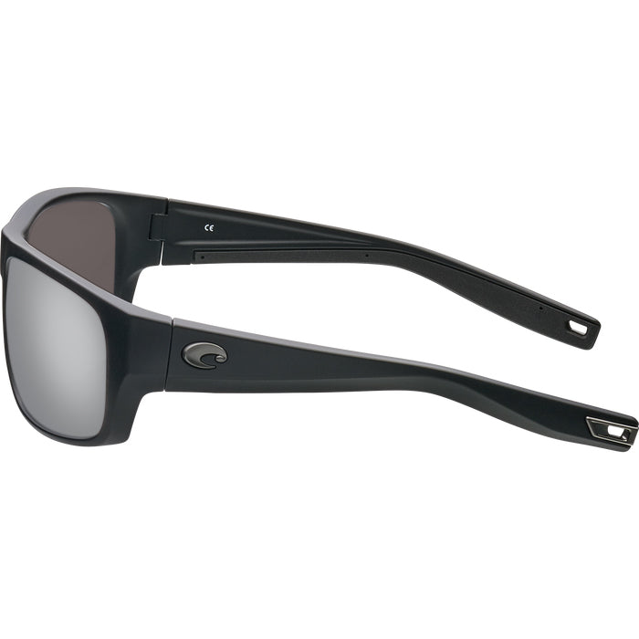 Costa del Mar TICO Gray Silver Mirror 580G - Matte Black Sunglasses
