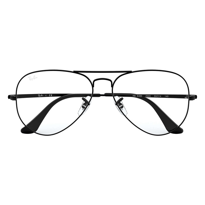 Rayban AVIATOR Matt Black - Clear Lens Eyeglasses Specs appeal Optical Miami