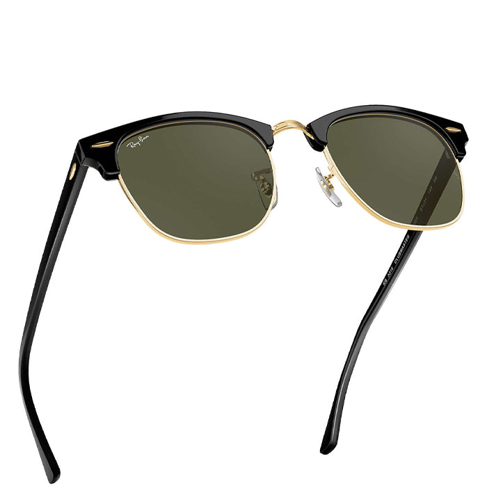 Rayban CLUBMASTER Black - Green Classic G-15 Sunglasses Specs Appeal Optical Miami Sunglasses