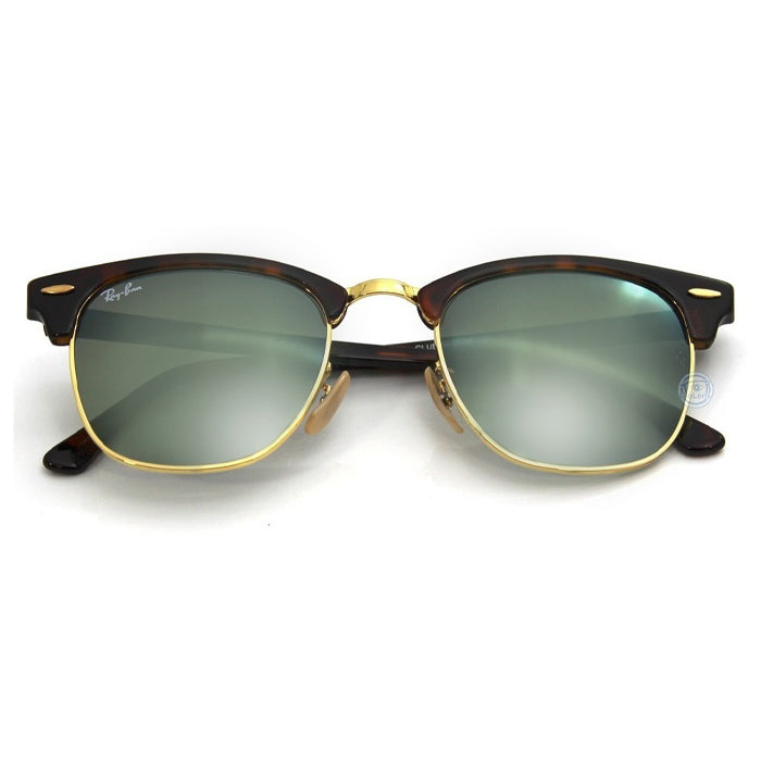 Rayban CLUBMASTER Shiny Red/Havana - Green Flash Gradient Sunglasses Specs Appeal Optical Sunglasses Miami