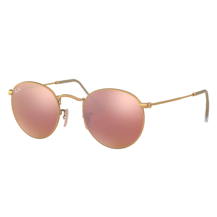 Rayban ROUND METAL Gold - Copper Flash Sunglasses Specs Appeal Optical Miami