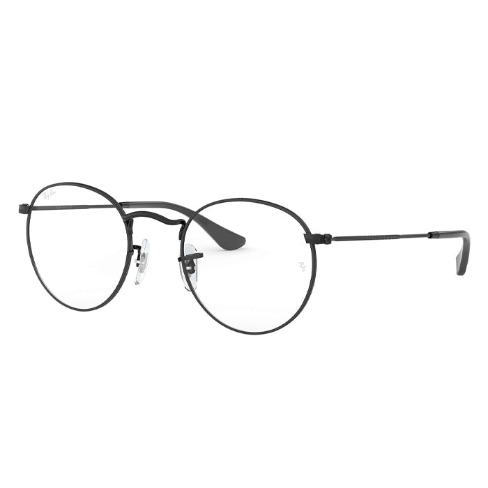 Rayban ROUND METAL Matte Black - Clear Lens Eyeglasses Specs Appeal Optical Miami