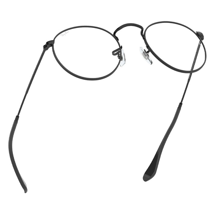 Rayban ROUND METAL Matte Black - Clear Lens Eyeglasses Specs Appeal Optical Miami