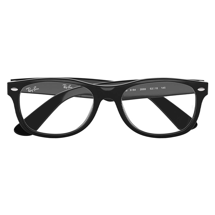 Rayban RX5184 Shiny Black - Clear Lens Eyeglasses Specs Appeal Optical Miami