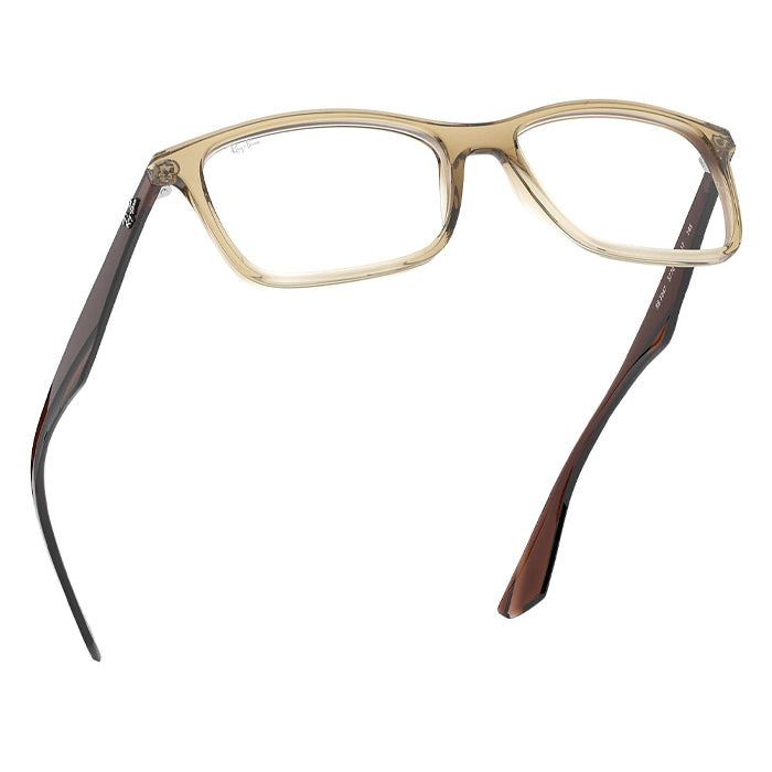 Rayban RX7047 Light Brown, Brown - Clear Lens Eyeglasses Specs Appeal Optical Miami