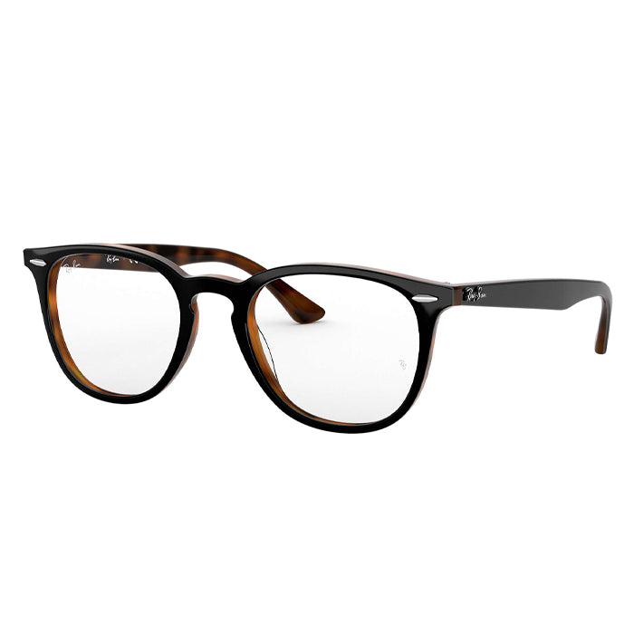 Rayban RX7159 Black on Havana - Clear Lens Eyeglasses Specs Appeal Optical Miami