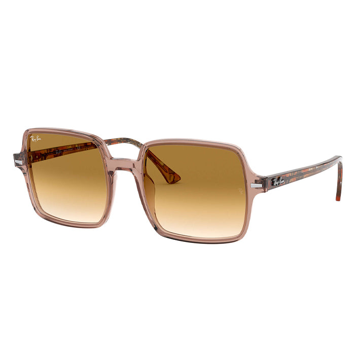 Rayban SQUARE II Transparent Brown; Brown Havana - Light Brown Gradient Sunglasses Specs Appeal Optical Miami Sunglasses