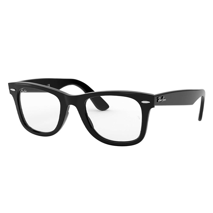 Rayban WAYFARER EASE Shiny Black - Clear Lens Eyeglasses Specs Appeal Optical Miami