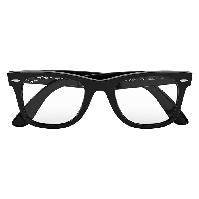 Rayban WAYFARER EASE Shiny Black - Clear Lens Eyeglasses Specs Appeal Optical Miami